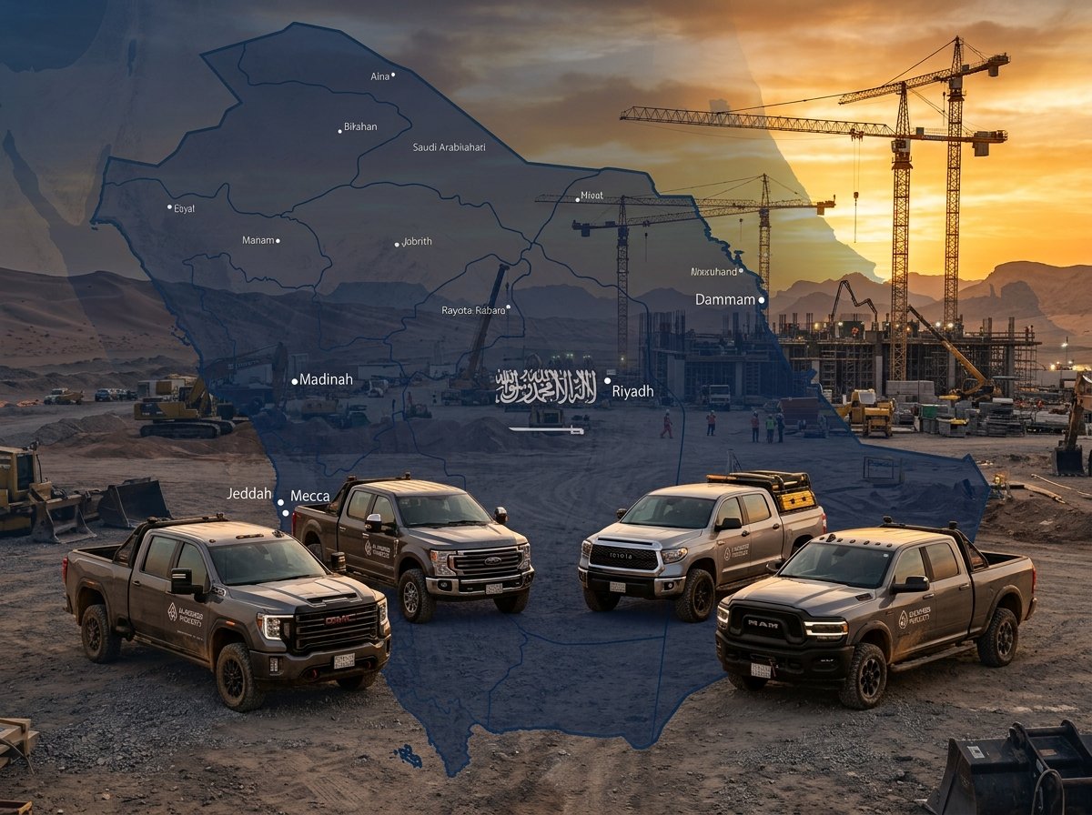 Pickup trucks at construction site 20260929233610