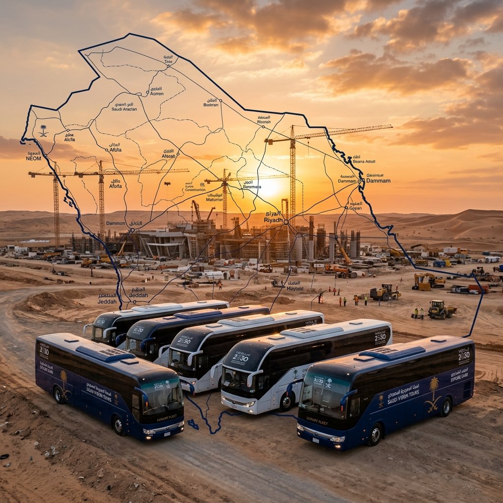 Tourist buses parked at construc… 20260928183746